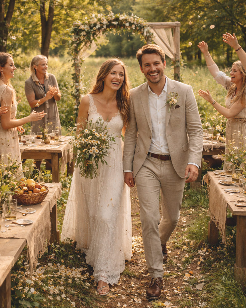 Nachhaltige Hochzeit: Zeremonie in der Natur